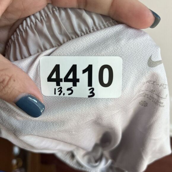 Women’s Nike Dri-Fit Tempo Lined Running Shorts Lavender Gray Trim Medium *flaw - Picture 11 of 11